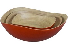 набор столовой посуды из бамбука, 3 чаши Vero Arancia Tavola Set