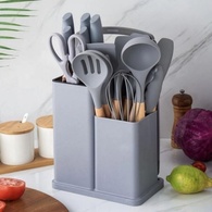 Набор кухонных принадлежностей 19 предметов с двойной подставкой Kitchenware set