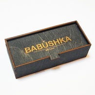 Подарочная крафтовая шкатулка BABUSHKA with Love 16х6,5х4,5 см