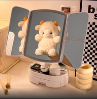 Зеркало с косметичкой и подсветкой Led Lighter YB-018